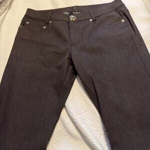 WOMEN'S DESIGNER, ST. JOHN COUTURE, DARK GRAY,‎ STRAIGHT LEG JEAN, SIZE 8